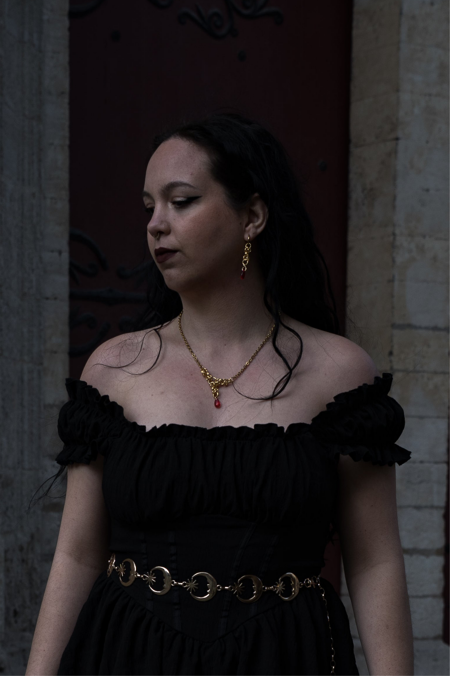 "Damned" Earring gold version