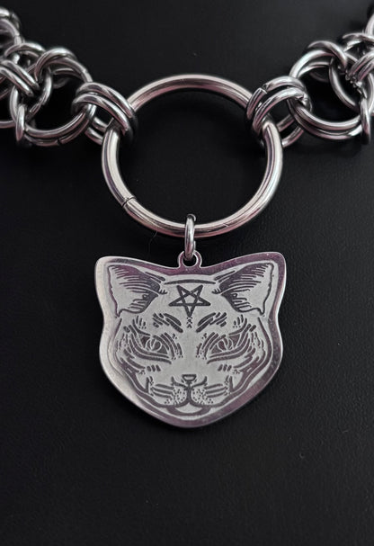 « Evil cat » Necklace 
