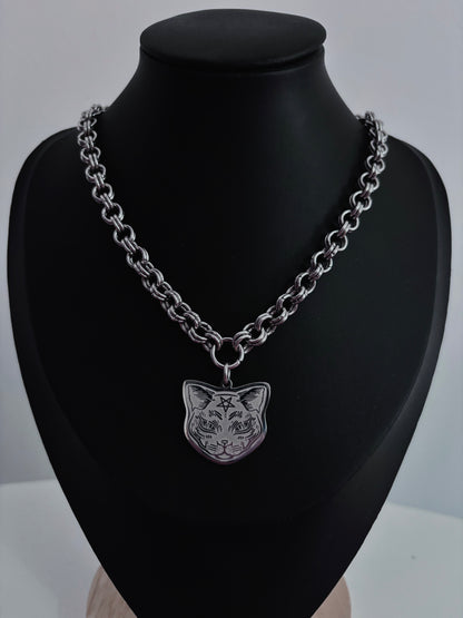 « Evil cat » Necklace 