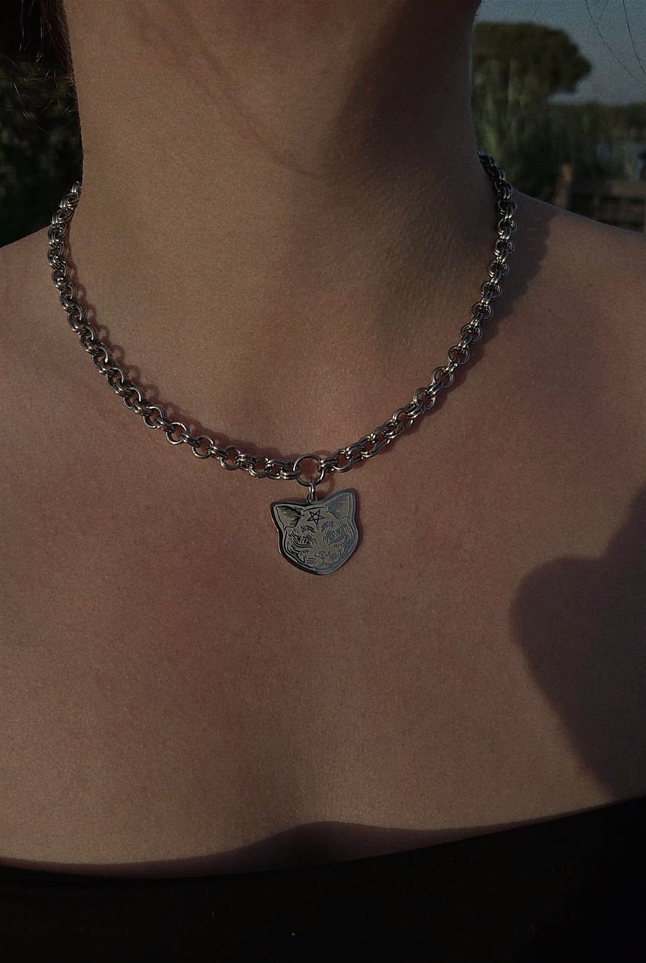 « Evil cat » Necklace 